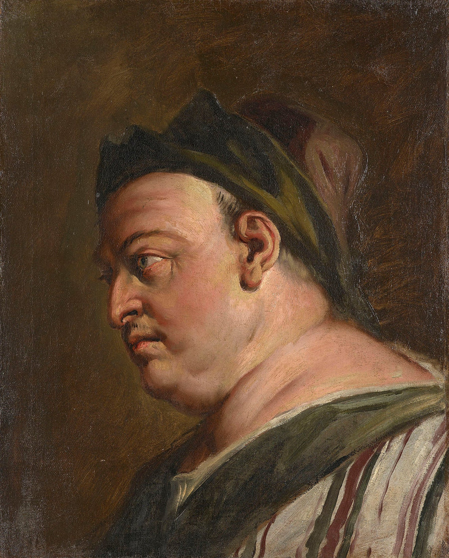 Profilde bir adam başı (bir muhasebeci mi?) - Sebastiano Ricci