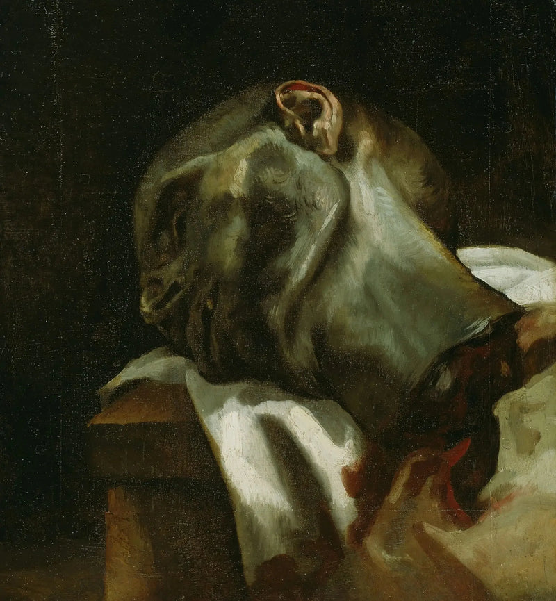 Bir giyotin kurbanı adamın başı - Théodore Géricault