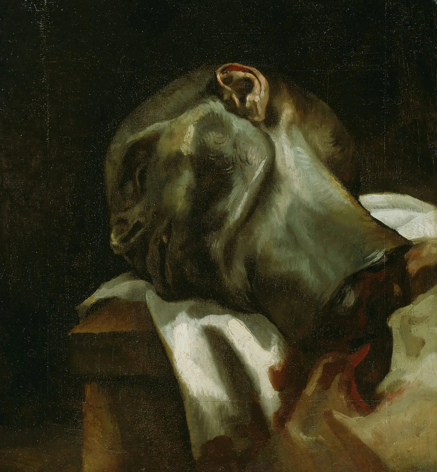 Bir giyotin kurbanı adamın başı - Théodore Géricault