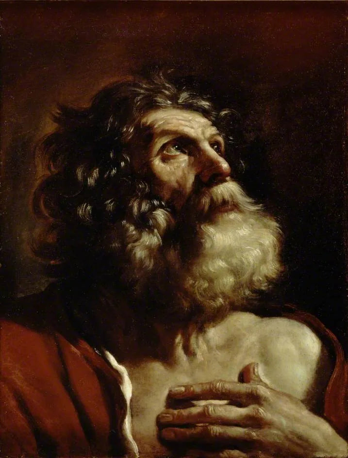 Yaşlı bir adamın başı - Guercino