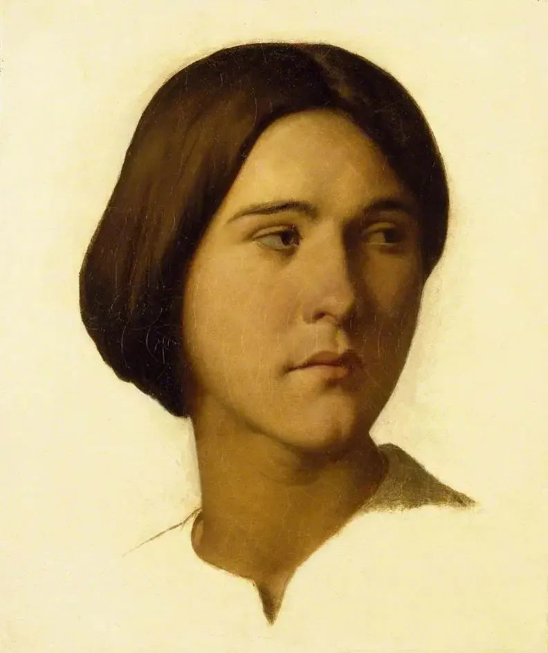 Genç Bir Kadının Başlığı - Hippolyte Flandrin