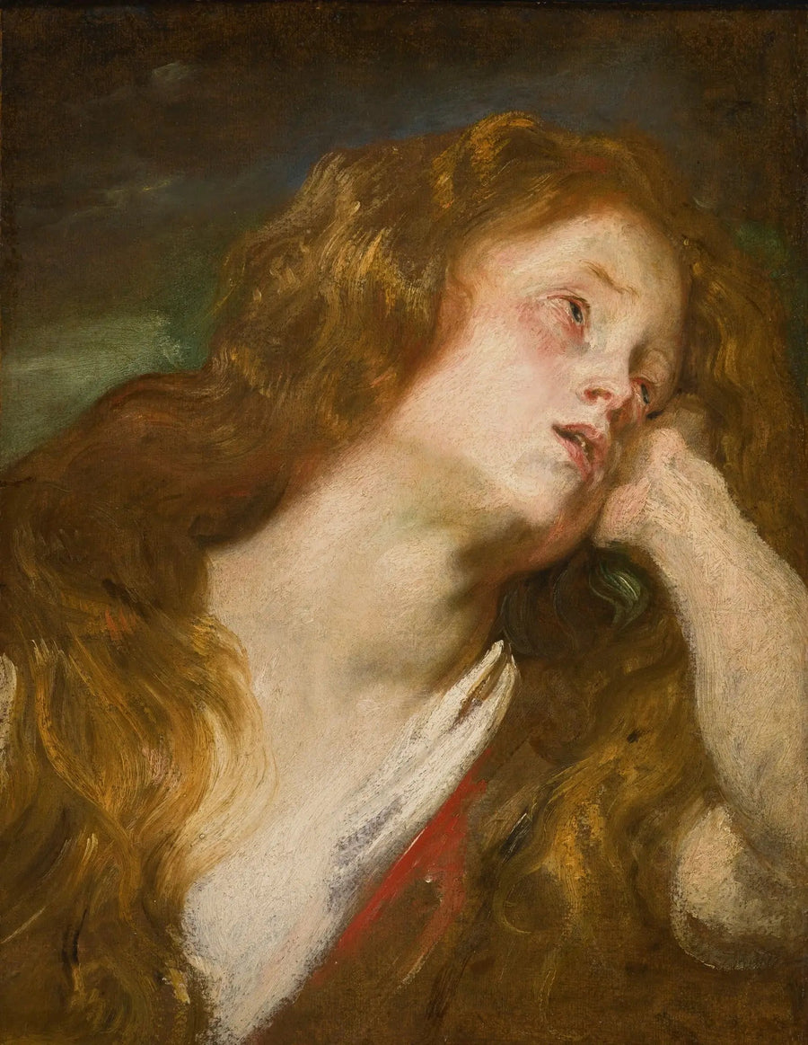 Genç Kadın Başlığı - Antoine van Dyck