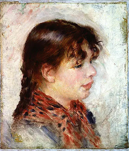 Napoli genç kız başı - Pierre-Auguste Renoir
