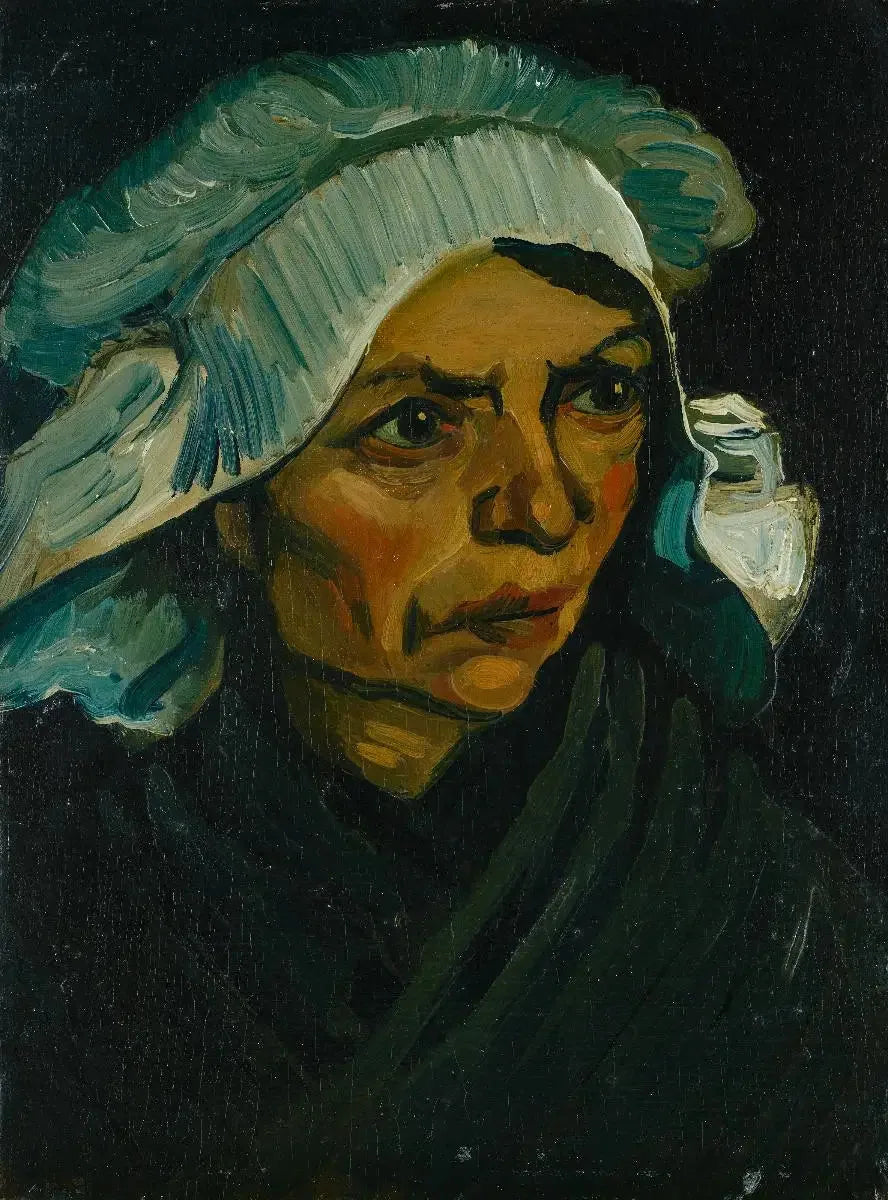 Beyaz başlıklı köylü kadını - Vincent van Gogh