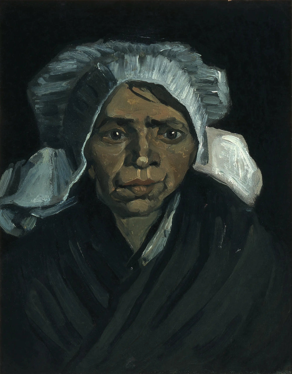 Reproduction du tableau « Tête de paysanne - Vincent van Gogh » par Alpha Reproduction en peinture à l’huile