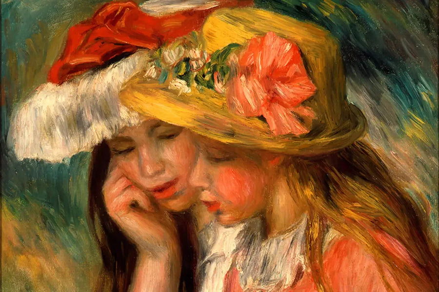 İki Genç Kızın Başları - Pierre-Auguste Renoir