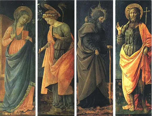 Müjde, Aziz Anthony Abate, Vaftizci Yahya - Fra Filippo Lippi