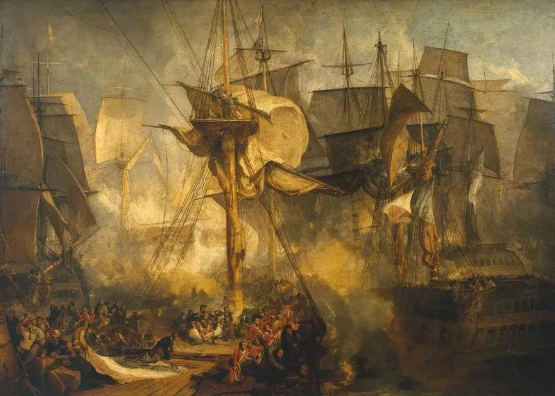 Trafalgar Savaşı, Victory'nin Mizen Sağ Sarmalardan Görünümü - J. M. W. Turner
