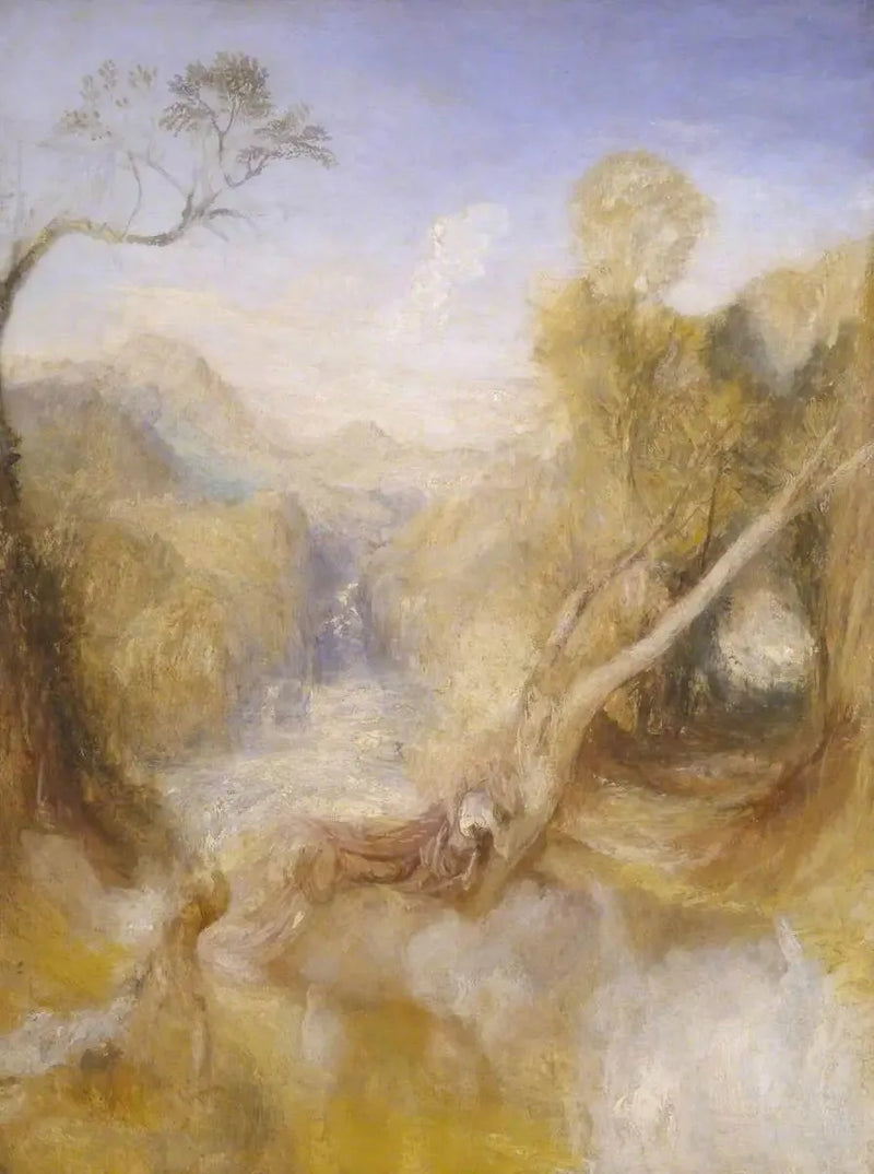 Actaeon'un Ölümü, Montjovet, Val d'Aosta'nın Uzak Görünümü - J. M. W. Turner
