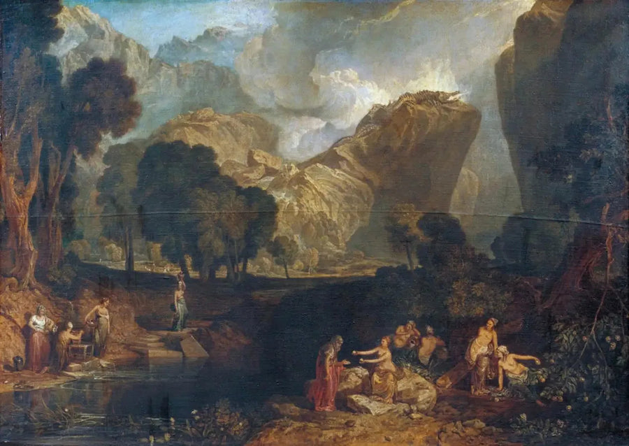 Hesperidlerin Bahçesinde Tartışma Tanrıçası, Anlaşmazlık Elmasını Seçiyor - J. M. W. Turner