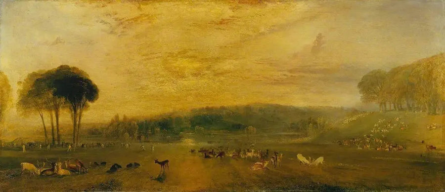 Göl, Petworth: Gün Batımı, Dövüşen Geyikler - J. M. W. Turner