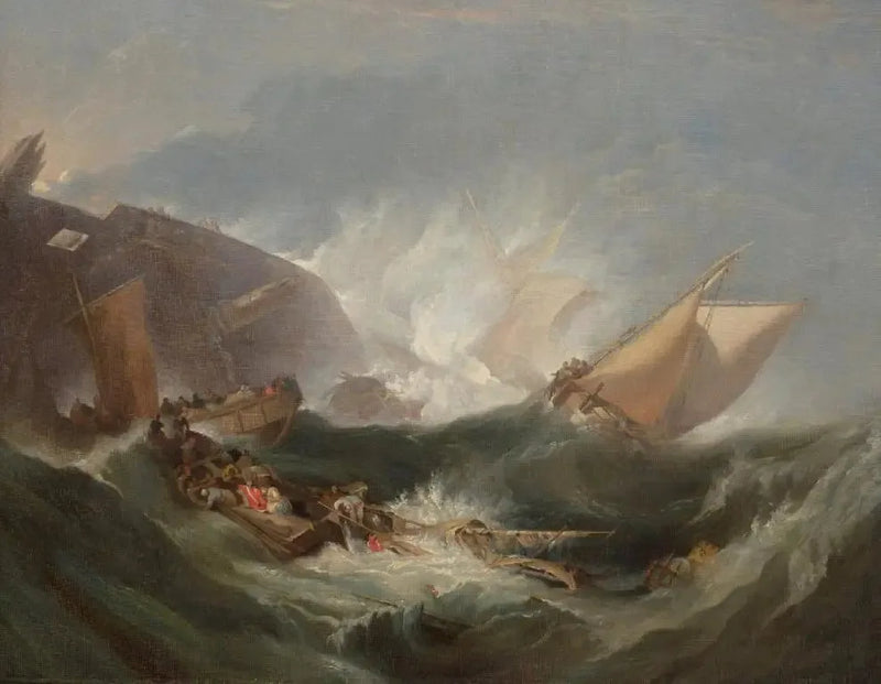 Bir nakliye gemisinin batışı - J. M. W. Turner