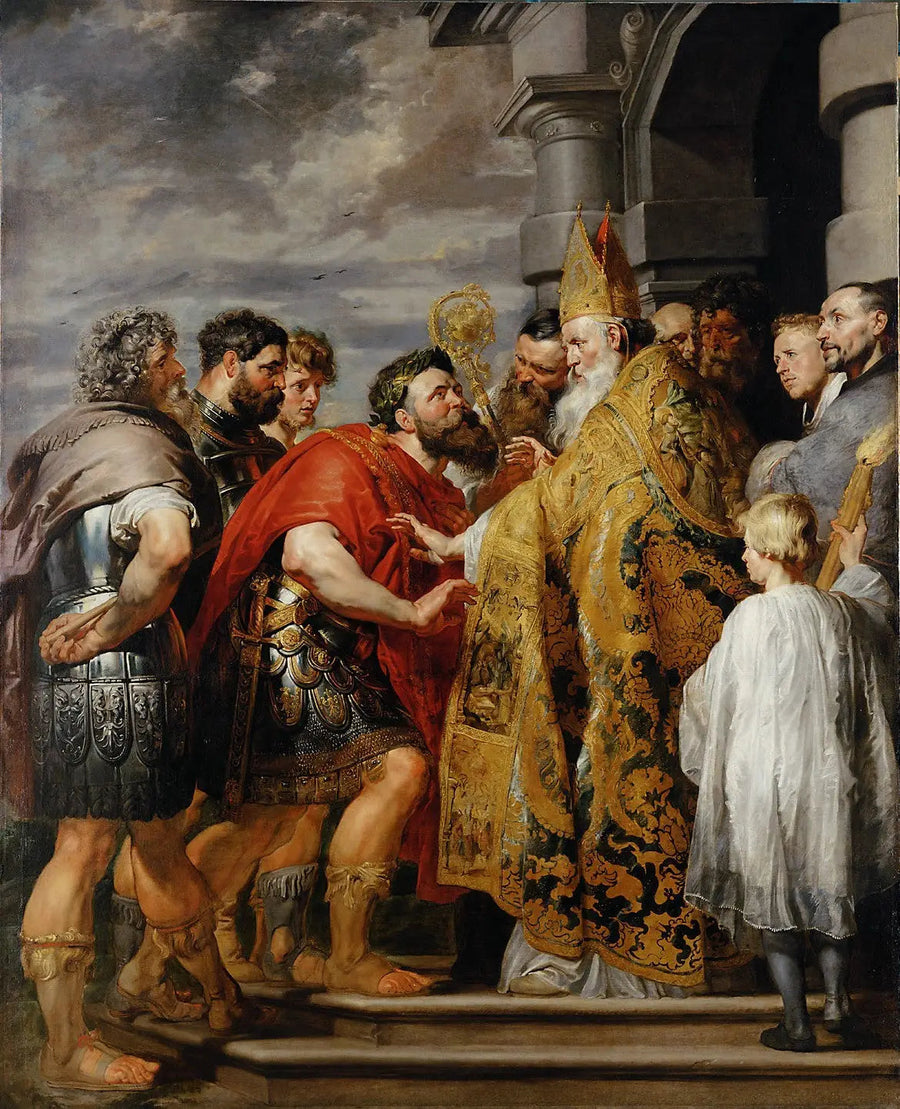 Theodose ve Aziz Ambrosius - Peter Paul Rubens