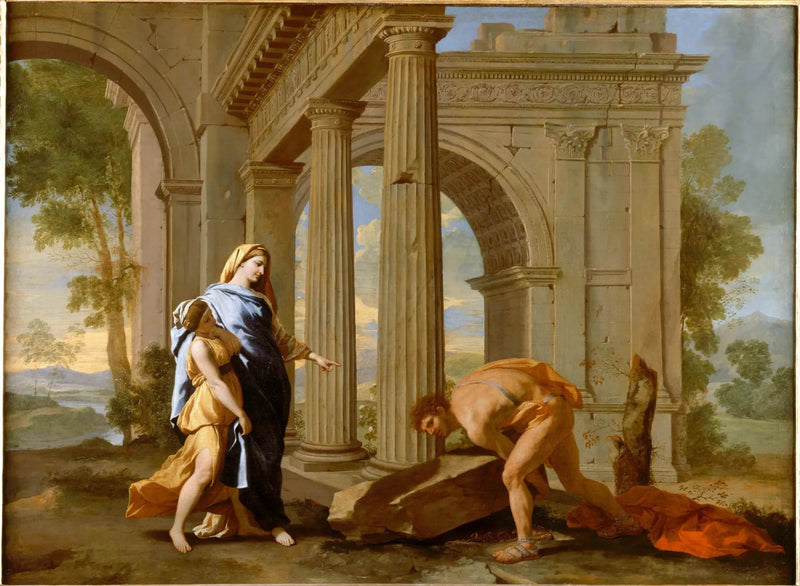 Theseus Babasının Kılıcını Buluyor - Nicolas Poussin