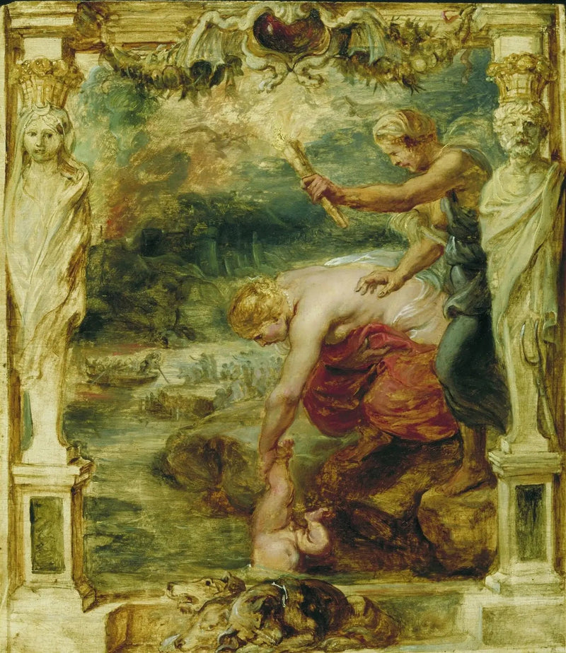 Thétis, çocuk Achille'yi Styx Nehri'ne daldırıyor - Peter Paul Rubens