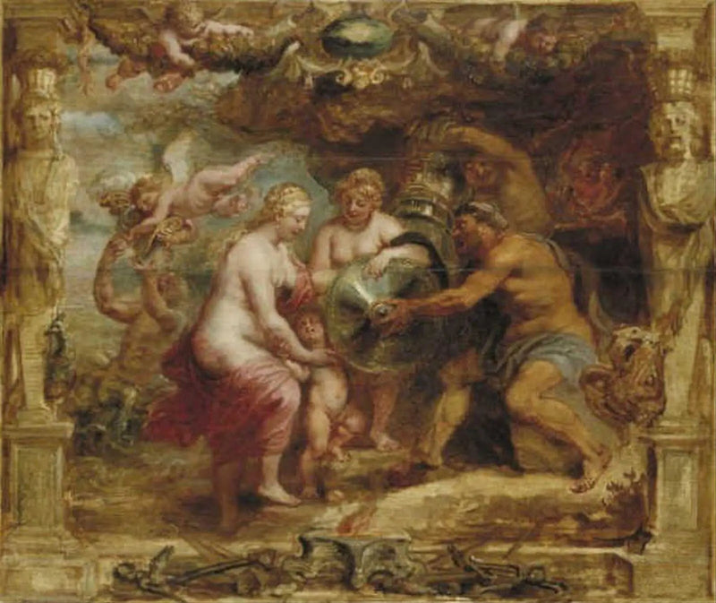 Thétis, Vulcan'dan Achille'nin silahlarını alırken - Peter Paul Rubens