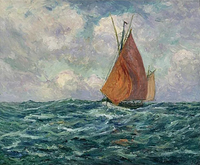 Denizlerdeki Balıkçı Gemisi - Maxime Maufra