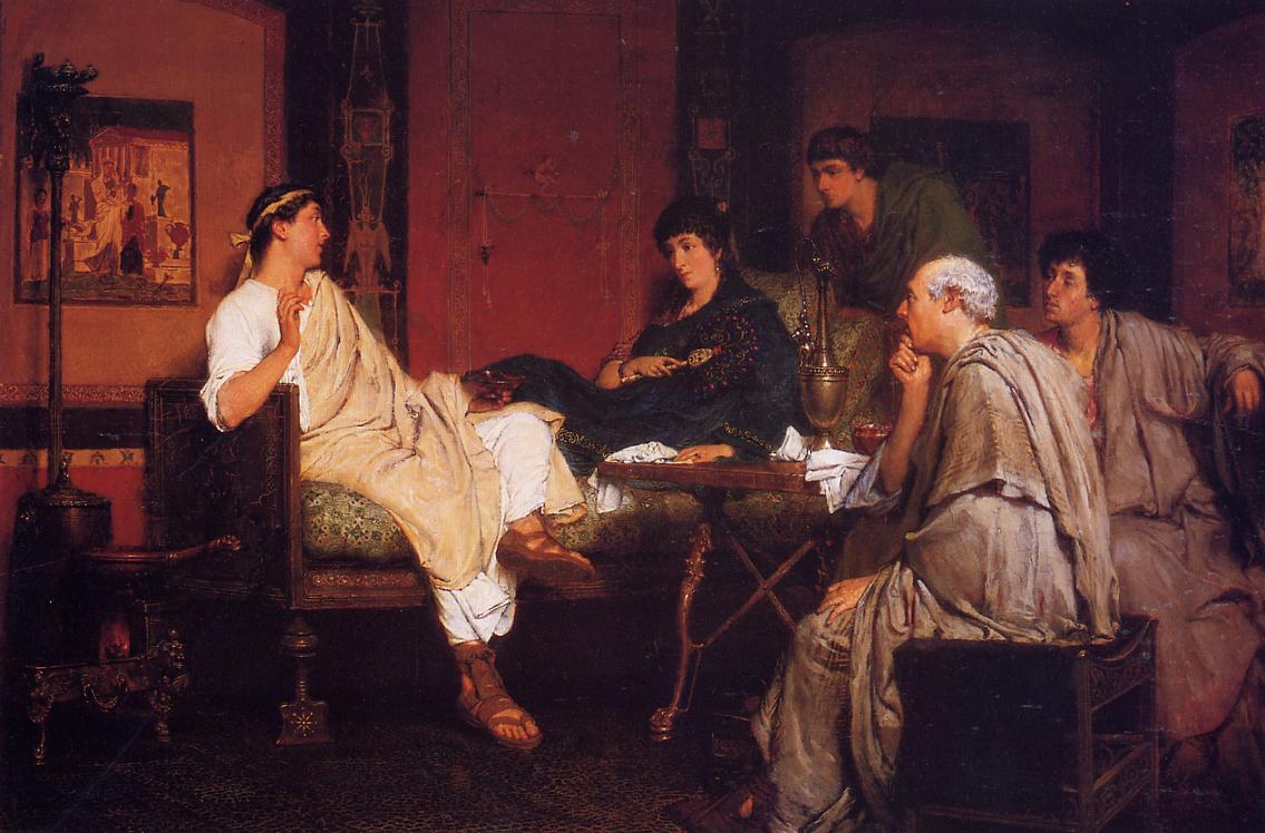 Tibulle dans la maison de Délie - Lawrence Alma-Tadema