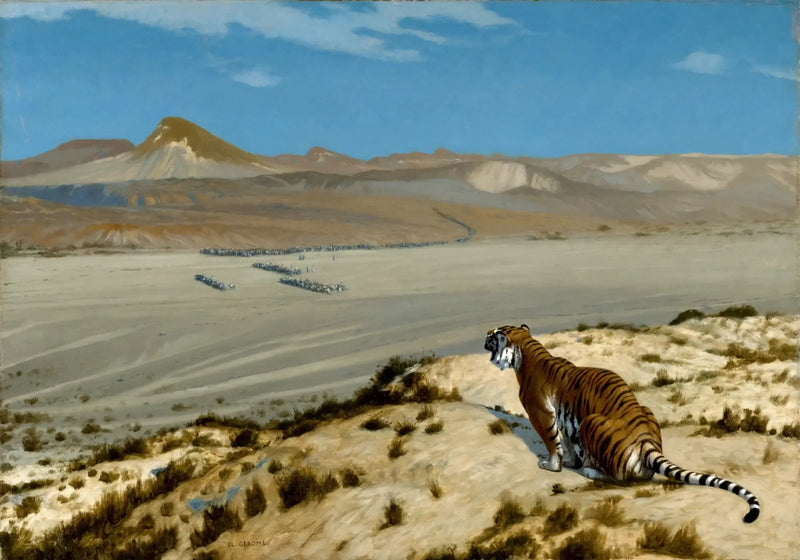 Pusuya Yatmış Kaplan - Jean-Léon Gérôme