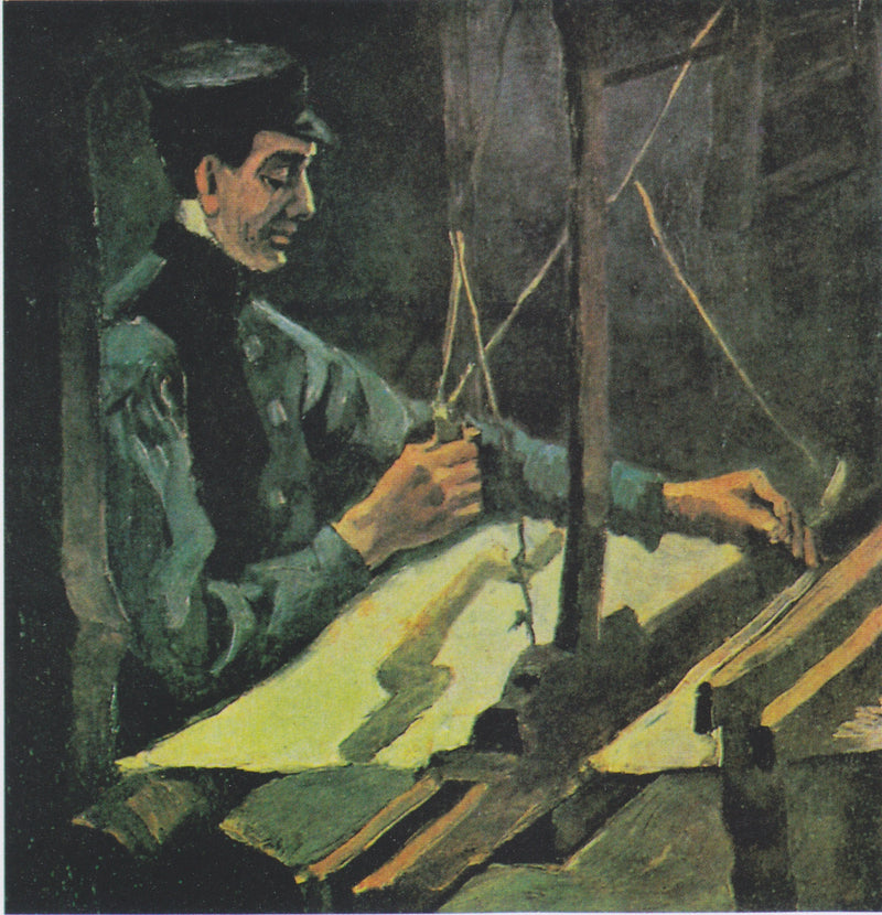 Sağa bakan dokumacı (yarım figür) - Vincent van Gogh