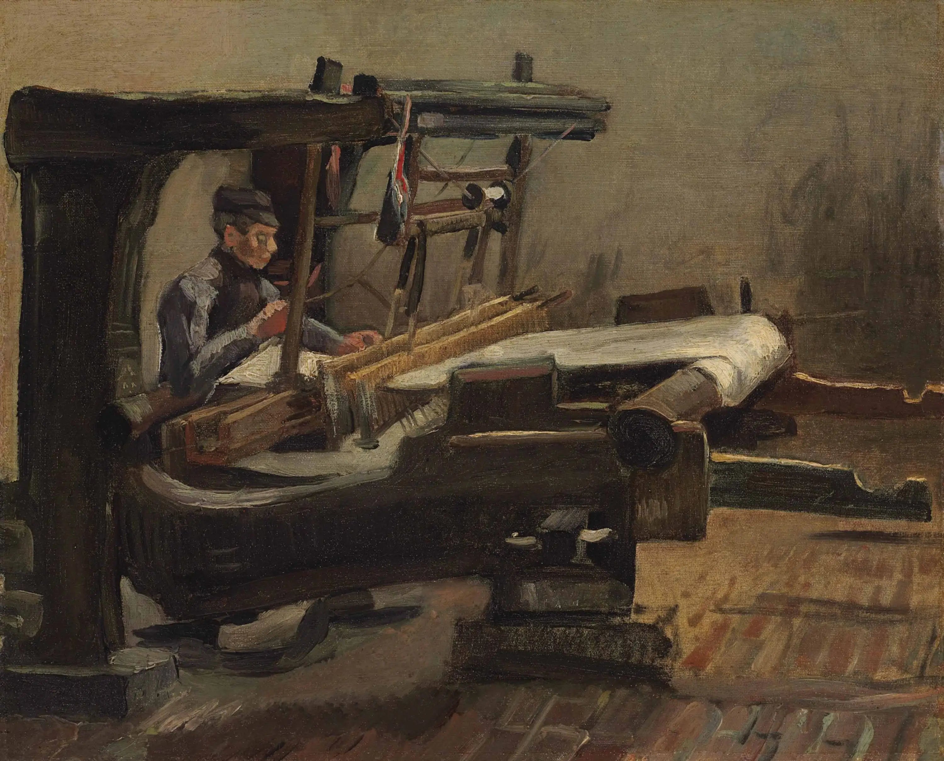 Reproduction du tableau « Tisserand tourné vers la droite - Vincent van Gogh » par Alpha Reproduction en peinture à l’huile