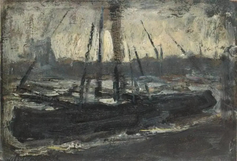 Mor ile bağlanmış Tjalk - Piet Mondrian