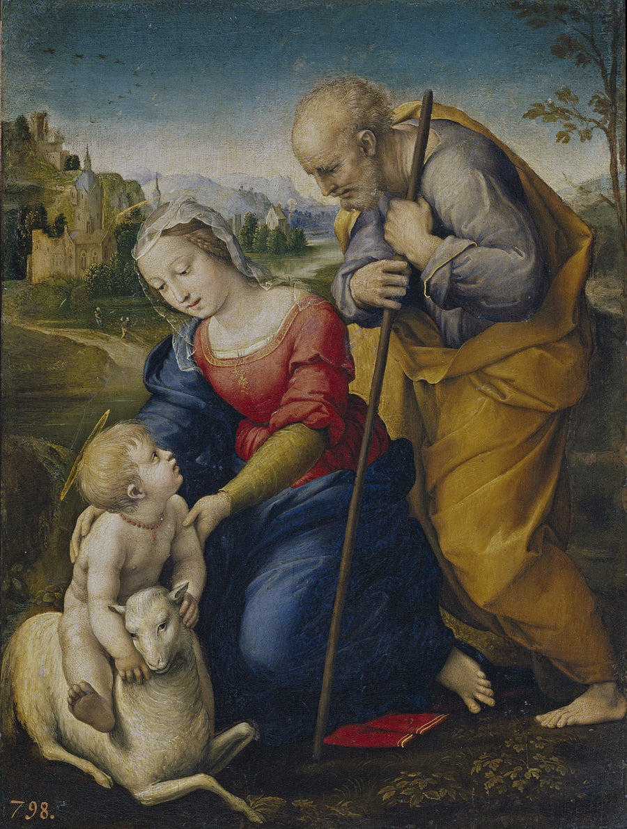 Kuzu ile Kutsal Aile - Raphael Sanzio
