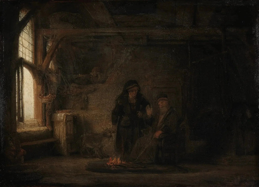 Tobias ve Anna küçük bir keçi ile - Rembrandt
