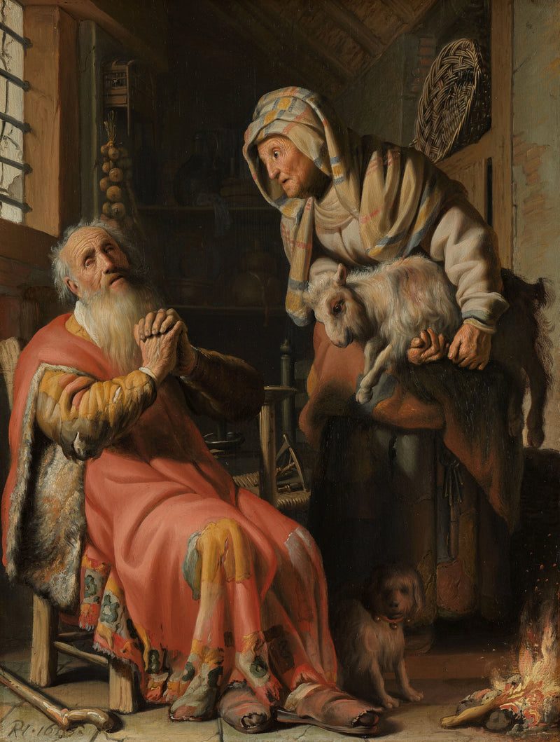 Tobit et Anna avec la chèvre - Rembrandt