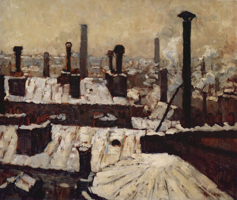 Kar Altındaki Çatılar, Paris - Gustave Caillebotte