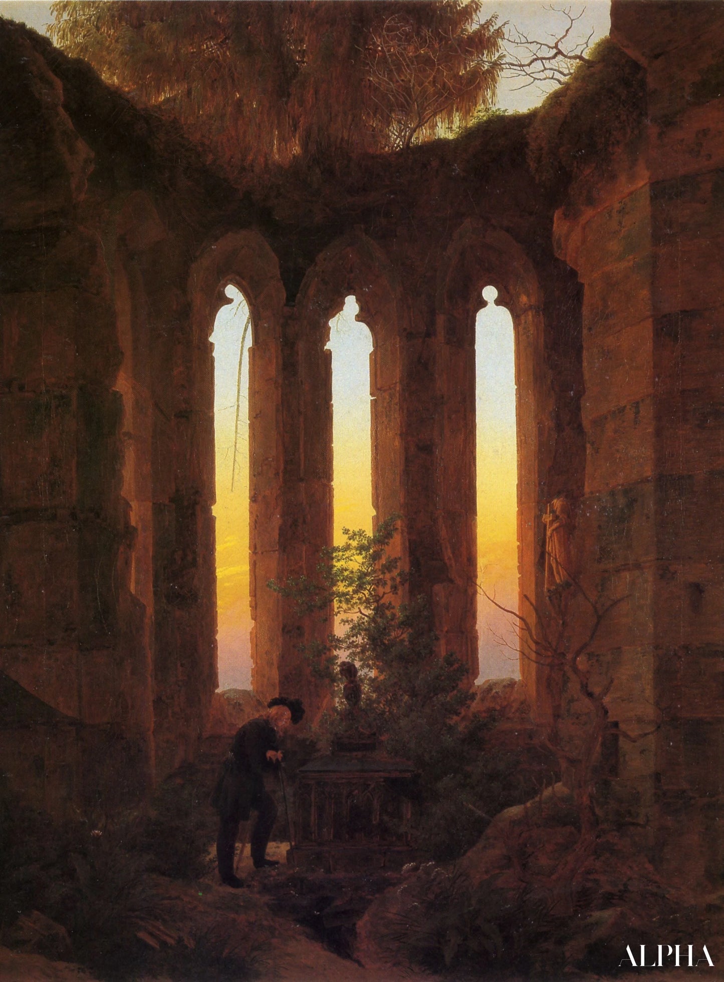 Reproduction du tableau « Tombeau de Hutten - Caspar David Friedrich » par Alpha Reproduction en peinture à l’huile