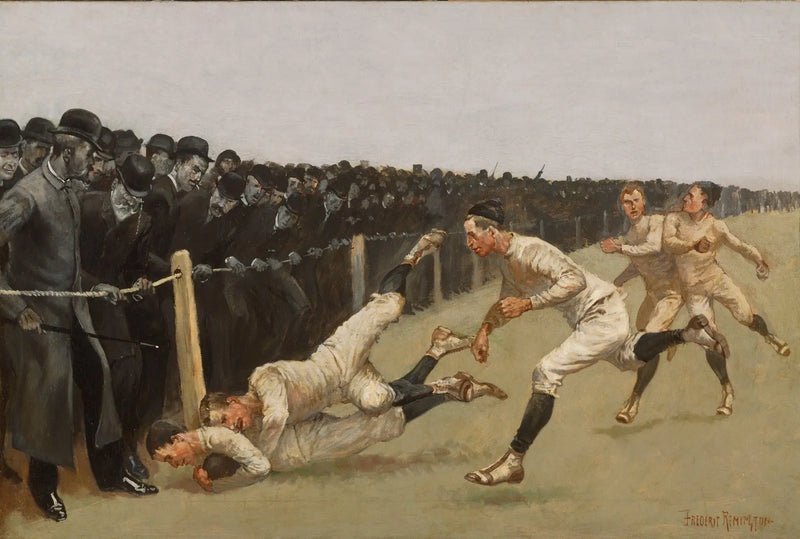 Touchdown, Yale Princeton'e karşı, Şükran Günü günü, 27 Kasım 1890, Yale 32, Princeton 0 - Frederic Remington