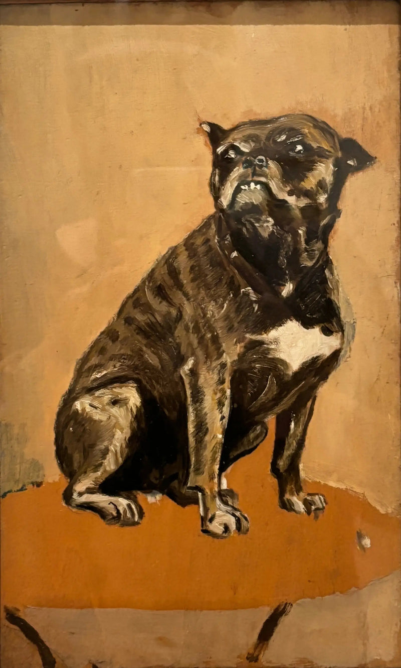 Dokunma, bir masada oturan - Henri de Toulouse-Lautrec