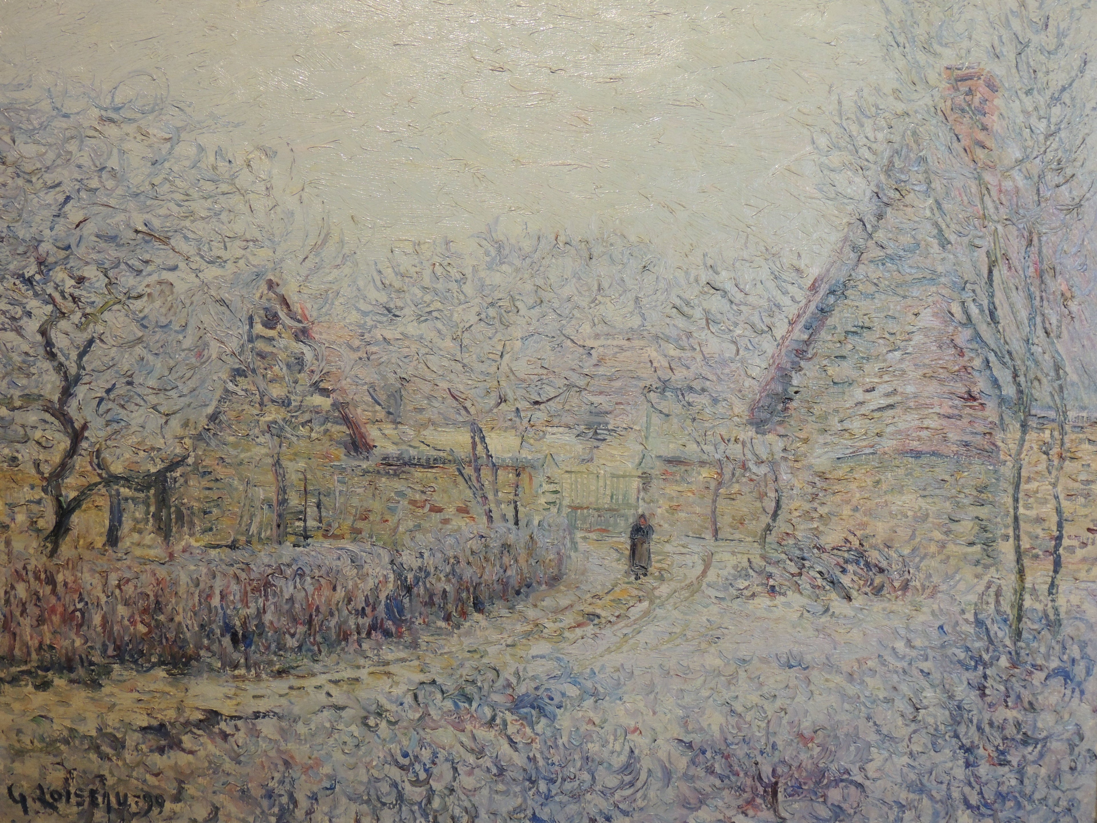 Tournedos sur Seine, neige, givre et brume - Gustave Loiseau