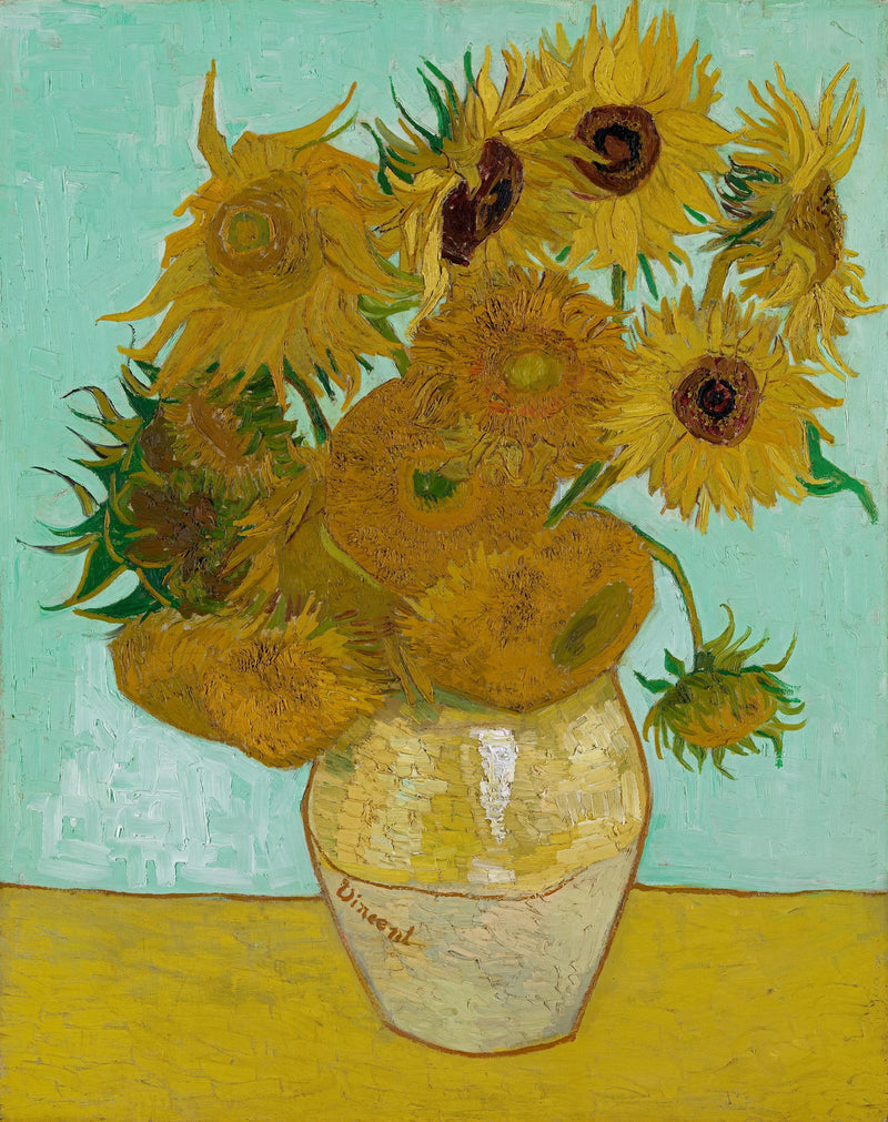 Ayçiçekleri (Natürmort: On iki ayçiçeği bulunan vazo) - Vincent van Gogh