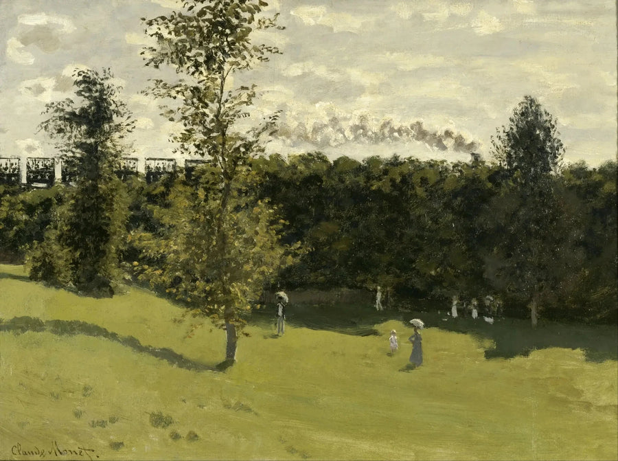 W153 kırsalında tren - Claude Monet