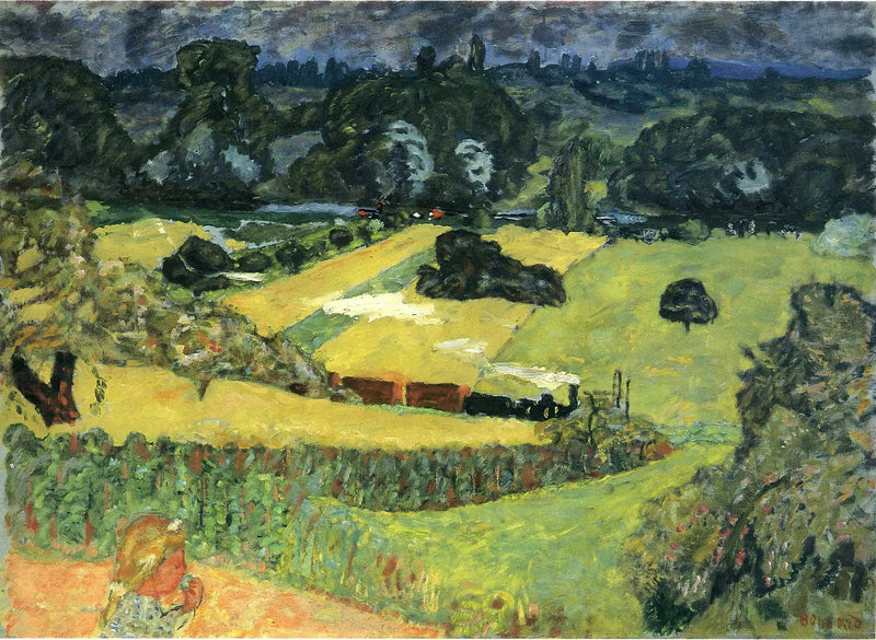 Tren ve Barge - Pierre Bonnard