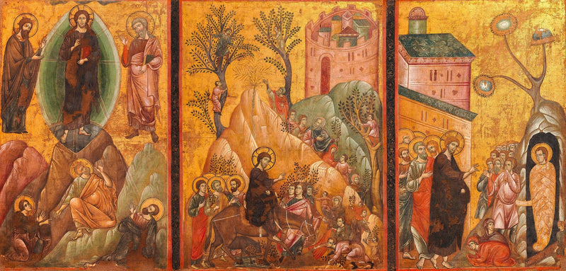 Transfigurasyon, İsa'nın Kudüs'e Giriş ve Lazare'nin Dirilişi - Guido da Siena