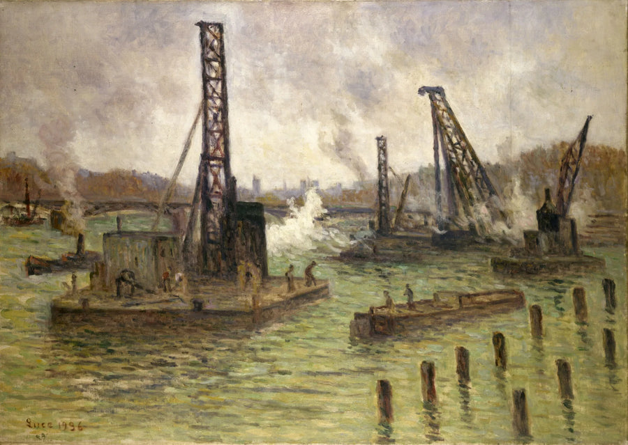 Seine üzerinde çalışmalar, Saints-Pères Köprüsü'nde - Maximilien Luce