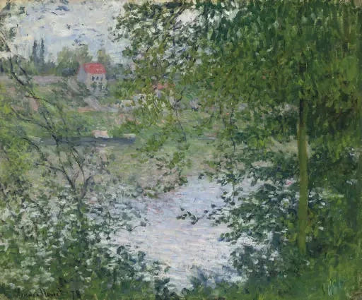 Ağaçların arasından Grande Jatte adası W458 - Claude Monet