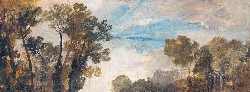 Ağaç Tepeleri ve Gökyüzü, Guildford Kalesi(?), Akşam - J. M. W. Turner