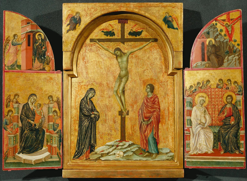 Triptyk: Çarmıha Geriliş ve diğer sahneler - Duccio di Buoninsegna