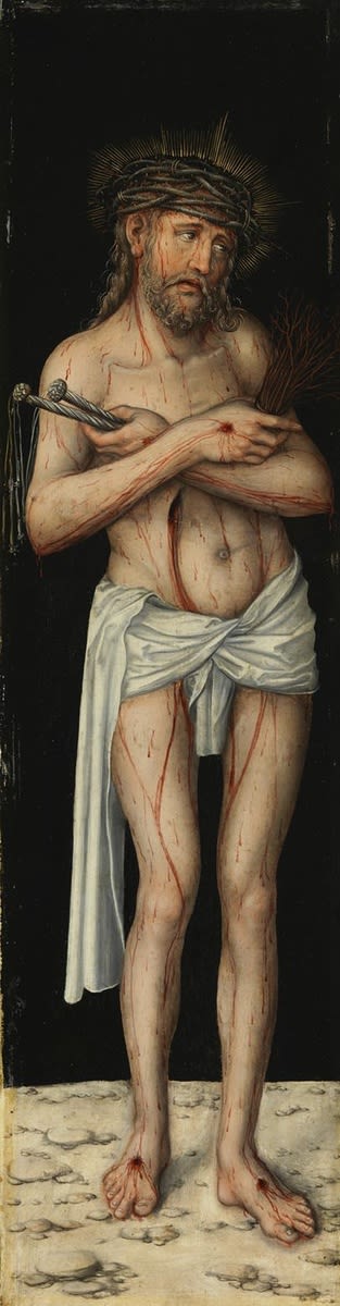 Çarmıha Geriliş Triptyği: Acı Çeken Adam olarak İsa - Lucas Cranach the Elder