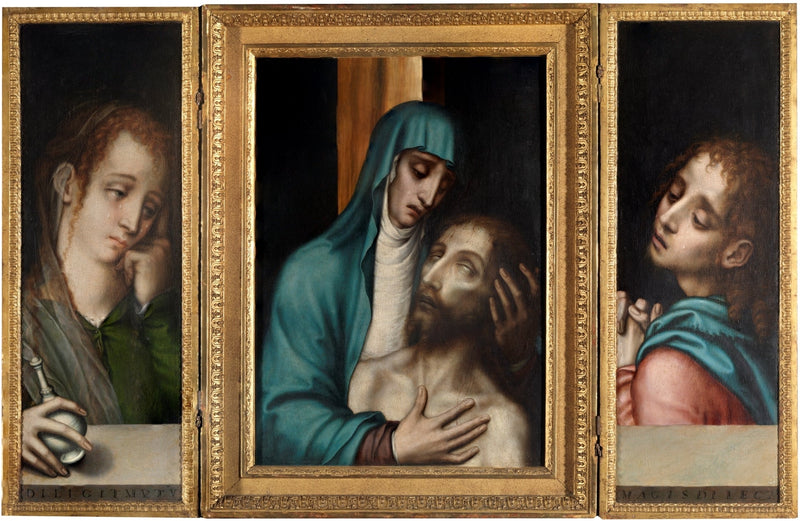 Pietà, Aziz Jean ve Meryem Ana-Magdalena Triptykası - Luis de Morales