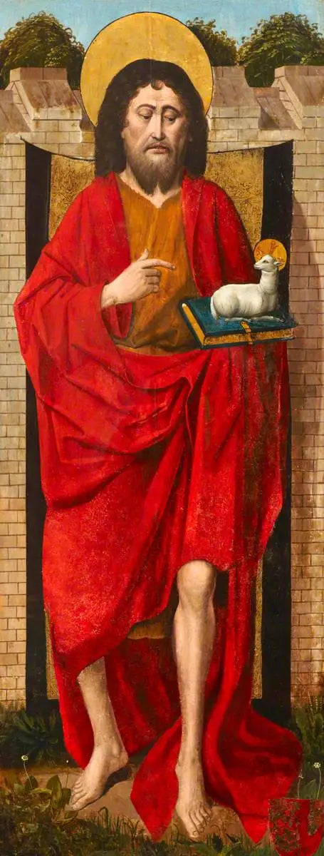Weston Triptyği (Jean-Baptiste) (triptyk, sol aile, dış) - Rogier van der Weyden
