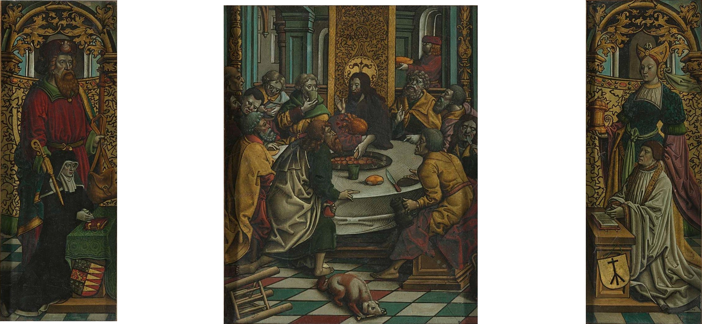 Triptyque représentant la Cène et les donateurs - Jacob Cornelisz van Oostsanen - Alpha Reproduction