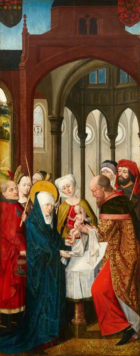 Weston Triptyği (triptyk, sol aile, iç) - Rogier van der Weyden