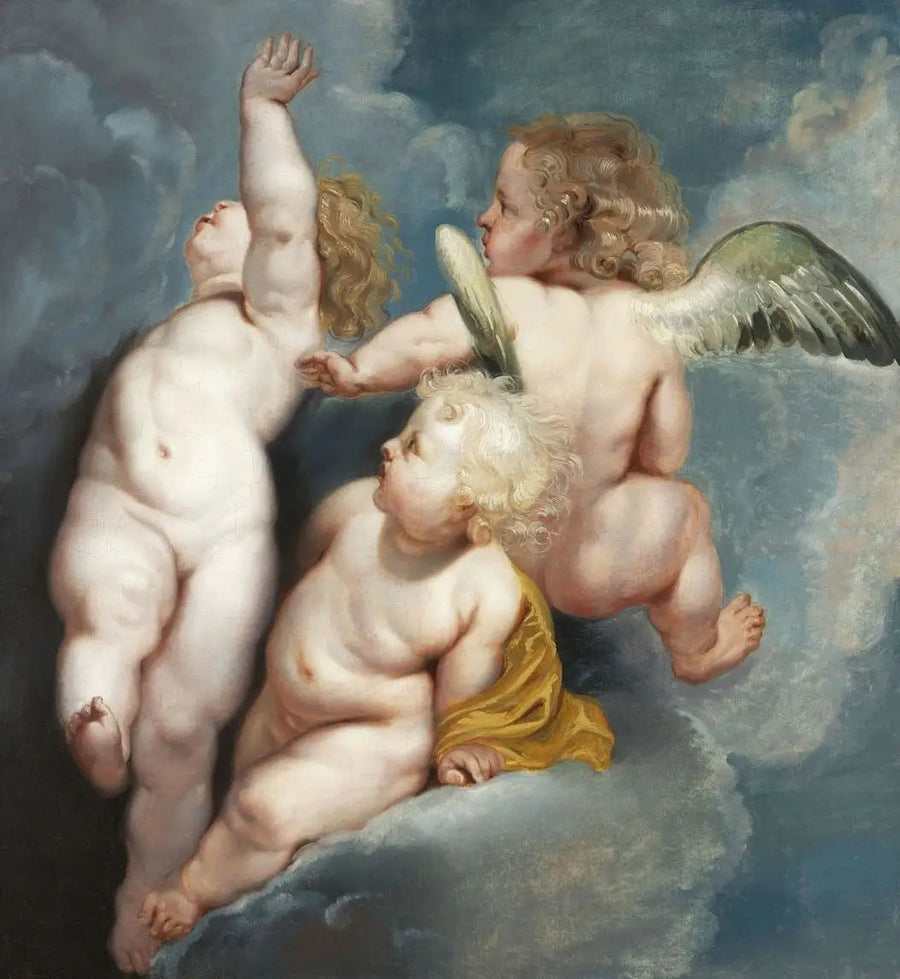Üç melek süzülüyor - Peter Paul Rubens