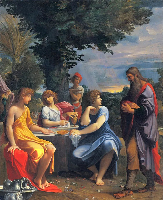 Üç melek İbrahim'i ziyaret ediyor - Ludovico Carracci
