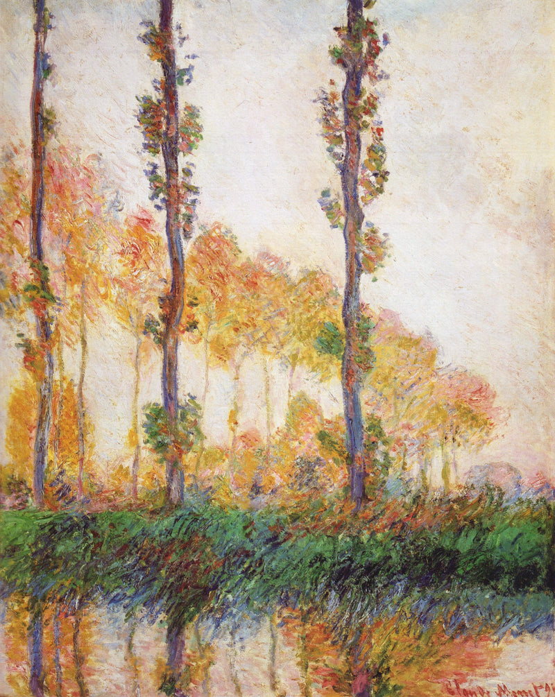 Üç Ağaç, sonbahar W1308 - Claude Monet